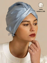 [Steel Blue] SilkSilky  Sleep Cap 001