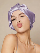 [Lavender] SilkSilky  Sleep Cap 001