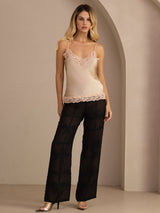 [Champagne] SilkSilky  Spaghetti Strap V Neck Camisole Top 006