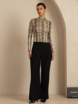[Snakeskin] SilkSilky  Long Sleeve Women's T-Shirt 007