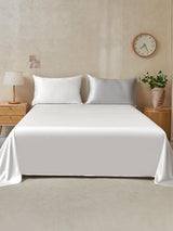 [LightGray+White] SilkSilky  22Momme Bedding Set 001