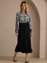 [Black] SilkSilky  Skirt 006