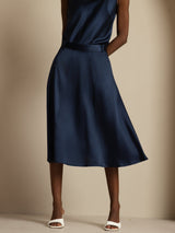 [Dark Blue] SilkSilky  Skirt 003