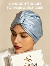 [Steel Blue] SilkSilky  Sleep Cap 006