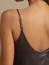 [Purple Gray] SilkSilky  Spaghetti Strap Camisole Set 004