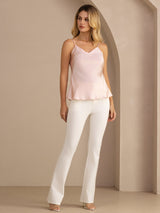 [Light Pink] SilkSilky  Spaghetti Strap V Neck Camisole Top 007