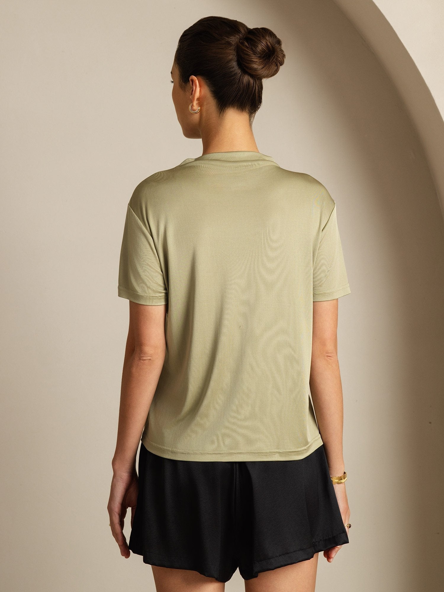 [Dried Herb] SilkSilky  Short Sleeve Women's T-Shirt 002