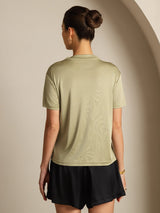 [Dried Herb] SilkSilky  Short Sleeve Women's T-Shirt 002
