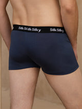 [Dark Blue] SilkSilky 100% Silk Jersey Men's Underwear 002