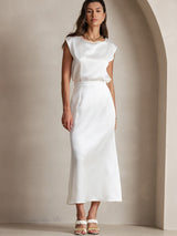 [White] SilkSilky  Skirt 006
