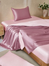 [PaleMauve+LightPink] SilkSilky  22Momme Bedding Set 001
