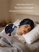 [Dark Blue] SilkSilky  Sleep Cap 002