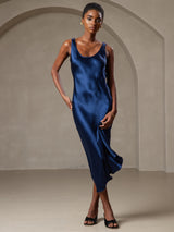 [Dark Blue] SilkSilky  Sleeveless Dress 005