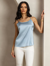 [Grayish Blue] SilkSilky  Spaghetti Strap Camisole Top 004