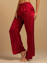 [Wine] SilkSilky  Women's Sleep Pants 006