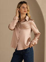 [Tuscany] SilkSilky  Long Sleeve Lapel Collar Women's Shirts 004