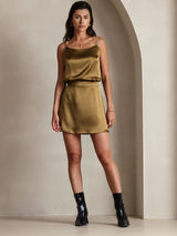 [Brown] SilkSilky  Spaghetti Strap Camisole Top 007