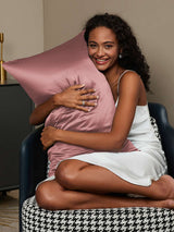 [Pale Mauve] SilkSilky  19Momme Pillowcase 002