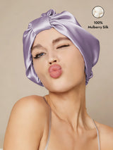[Lavender] SilkSilky  Sleep Cap 001