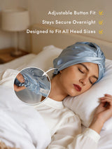 [Steel Blue] SilkSilky  Sleep Cap 002