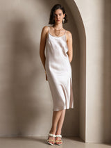 [Beige] SilkSilky  Spaghetti Strap Dress 003
