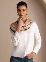 [Beige Square] SilkSilky Scarf 003