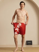 [Wine] SilkSilky  Men's Sleep Shorts 007