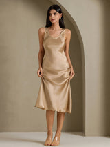 [Champagne Gold] SilkSilky  Sleeveless Dress 005