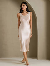[Beige] SilkSilky  Sleeveless Dress 007