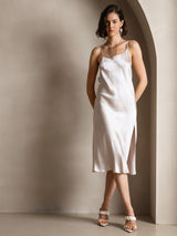 [Beige] SilkSilky  Spaghetti Strap Dress 001