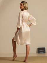 [Champagne] SilkSilky  3/4 Sleeve Women's Robe 002