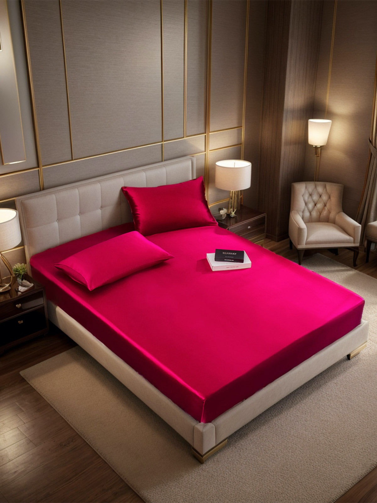 [Wine] SilkSilky  19Momme Bedding Set 001
