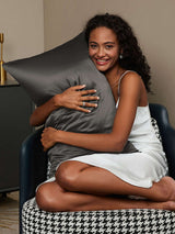 [Dark Gray] SilkSilky  22Momme Pure Silk Pillowcase 002