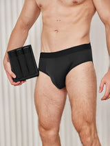 [Black] SilkSilky  100% Silk Jersey Men's Underwear 003