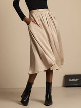 [Tan] SilkSilky  Skirt 002