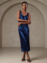 [Dark Blue] SilkSilky  Sleeveless Dress 001