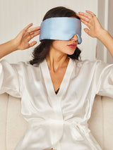 [Light Blue] SilkSilky  Eye Mask 003