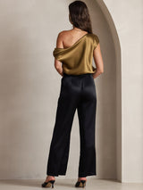 [Black] SilkSilky  Women's Pants 002