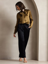 [Black] SilkSilky  Women's Pants 007
