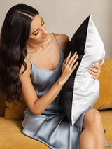 [Black+Silver] SilkSilky 19Momme Pure Silk Pillowcase 003