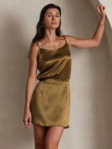 [Brown] SilkSilky  Skirt 001