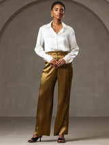 [Brown] SilkSilky  Women's Pants 003