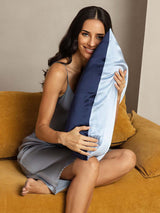 [DarkBlue+LightBlue] SilkSilky 19Momme Pure Silk Pillowcase 003
