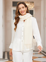 [White] SilkSilky  Scarf 001