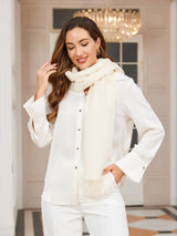 [White] SilkSilky  Scarf 002