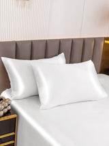[White] SilkSilky  30Momme Pillowcase 003