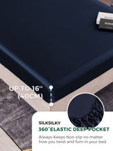 [Dark Blue] SilkSilky  22Momme Pure Silk Bedding Set 004,