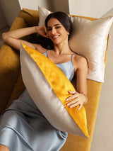 [Gold+LightBeige] SilkSilky  22Momme Pure Silk Pillowcase 003