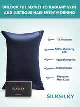 [Dark Blue] SilkSilky  19Momme Pure Silk Pillowcase 002