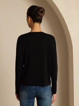 [Black] SilkSilky Long Sleeve Women's Cardigan 002